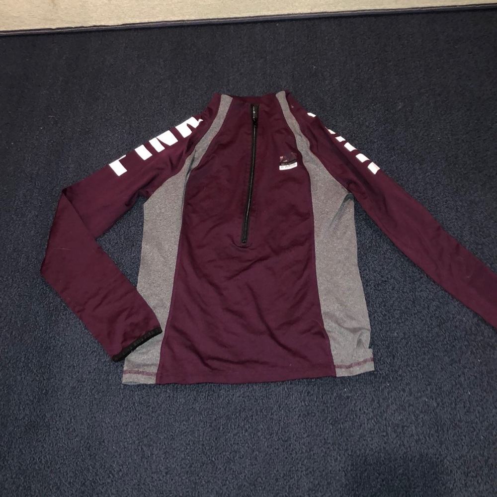 PINK ULTIMATE Maroon Quarter zip